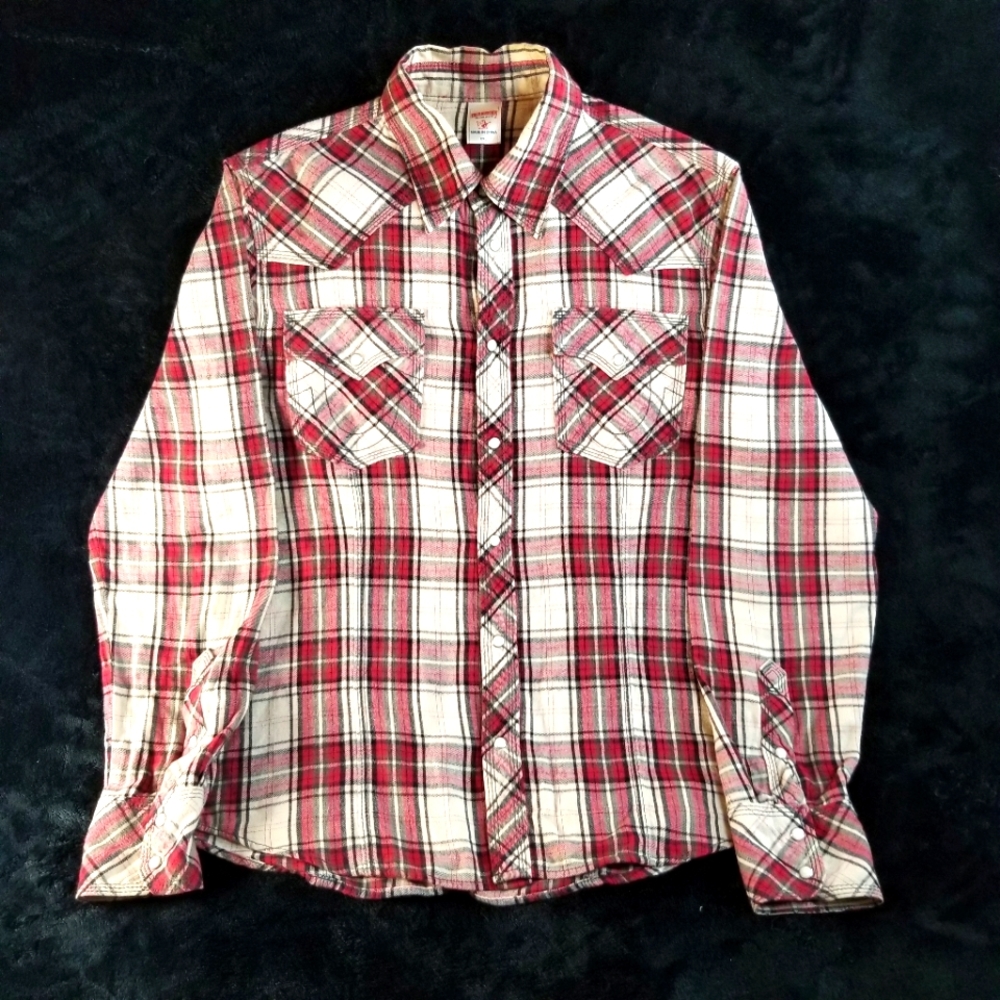 True religion pearl snap button down long sleeve shirt
